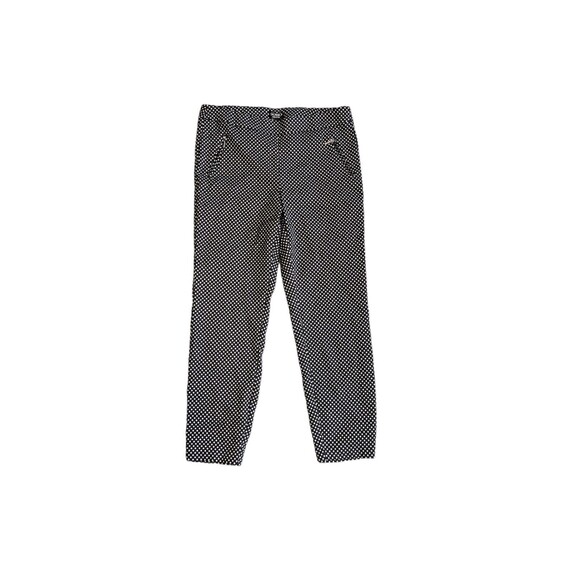 Soho Apparel Black White Plaid Stretchy Crepe Pants High Waist Pull On PL - Picture 1 of 3